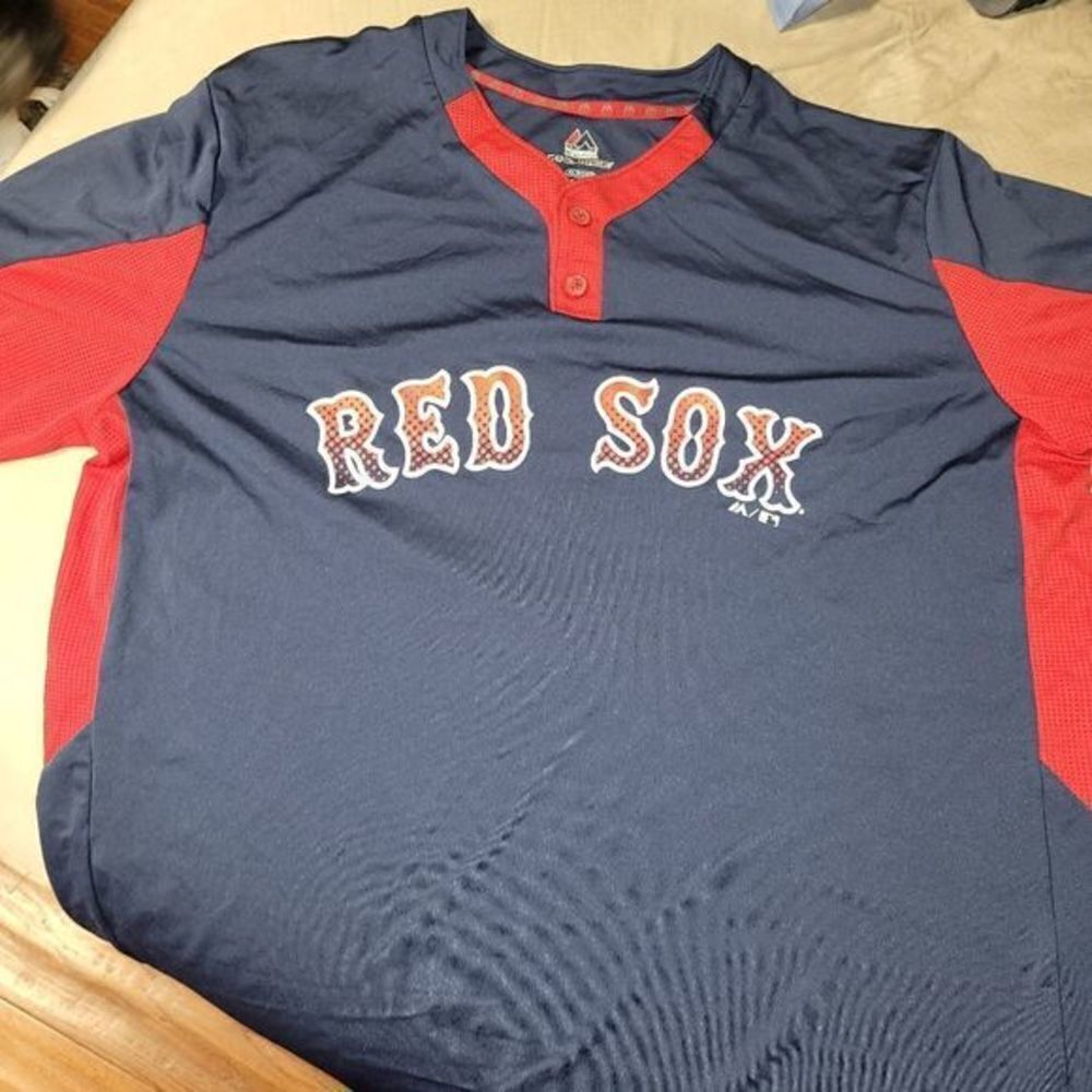 Majestic Red Sox S/S Henley‎